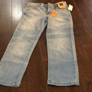 Stylish Light Blue Straight Leg Jeans